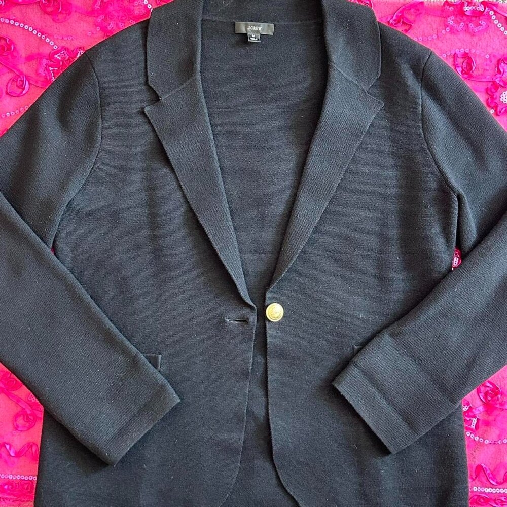 black j. crew camille shrunken sweater blazer